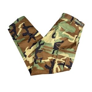 Vintage Woodland Camo Cargo Pants Ripstop Military Tactical Trousers 35x31